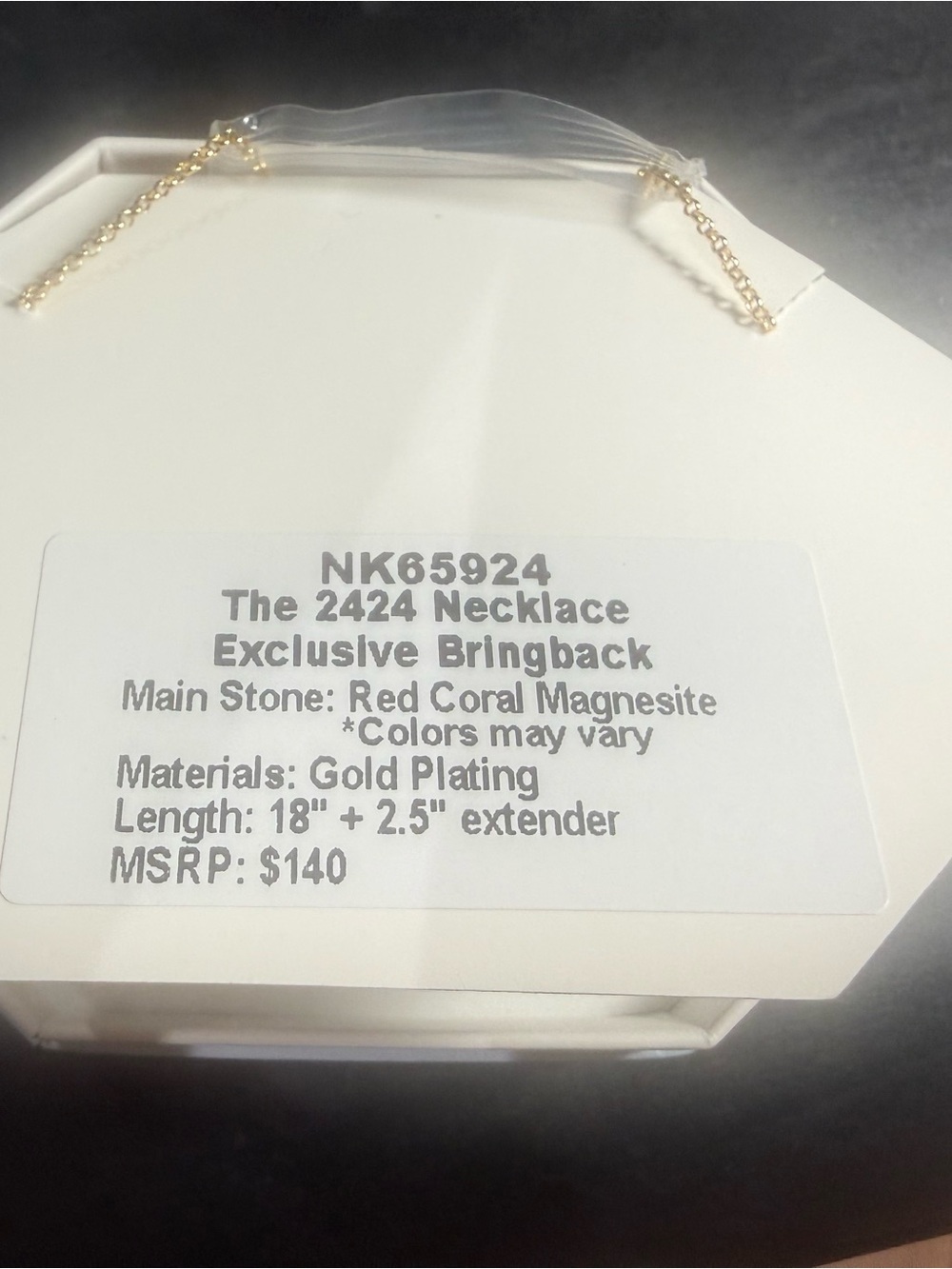 Gold-Tone Necklace Bomb party 2424 - Picture 2 of 2
